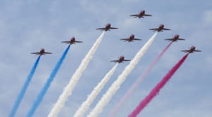 The Red Arrows history red white and blue